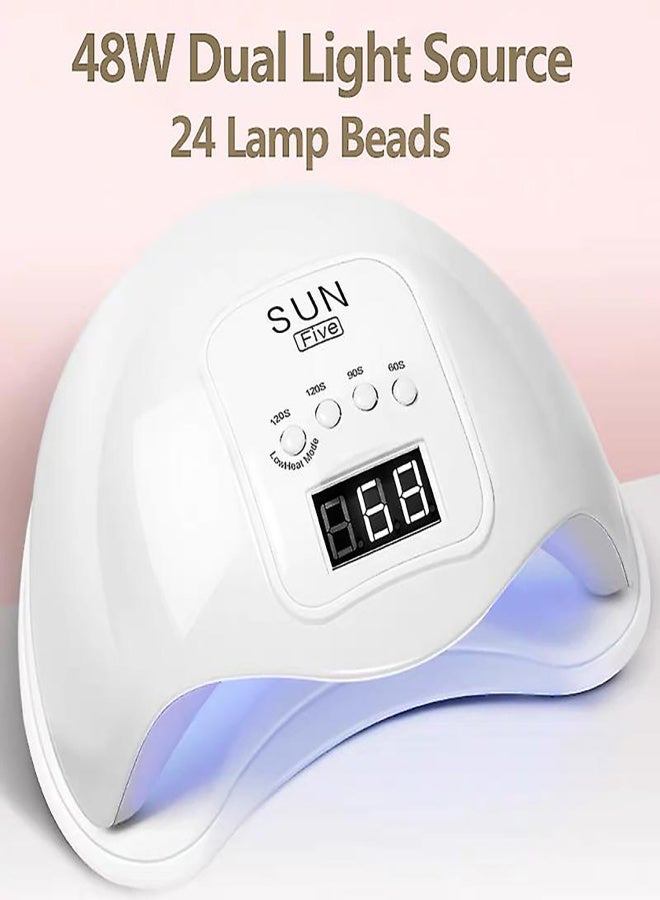 48w 36w Nail Dryer Machine Portable Uv Manicuring Led Lamp Nails Usb Cable Home Use Nail Uv Lamp For Drying Gel Polish Nails Size: 36W-2 - Image 2