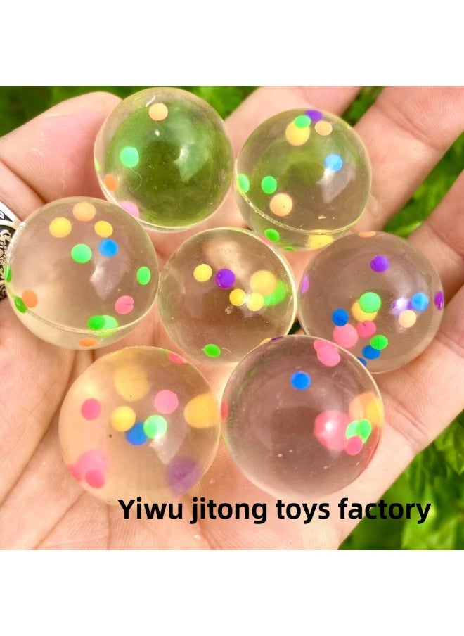 Yellow Mickey Bouncing Ball No. 32 Mixed Jumping Ball Gashapon Machine Bouncing Ball Toy Ball Paper Card Rubber Pinball-Color:All Good With Luminous Elastic Ball-Diameter:No. 32 100