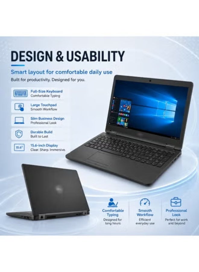 Business Laptop 15.6 Inch Full HD Display, Core i7 Processor, 16GB RAM, 500GB HDD, Integrated Graphics, Includes Laptop Bag, Wireless Mouse and Laptop Stand for Work & Study - Image 3