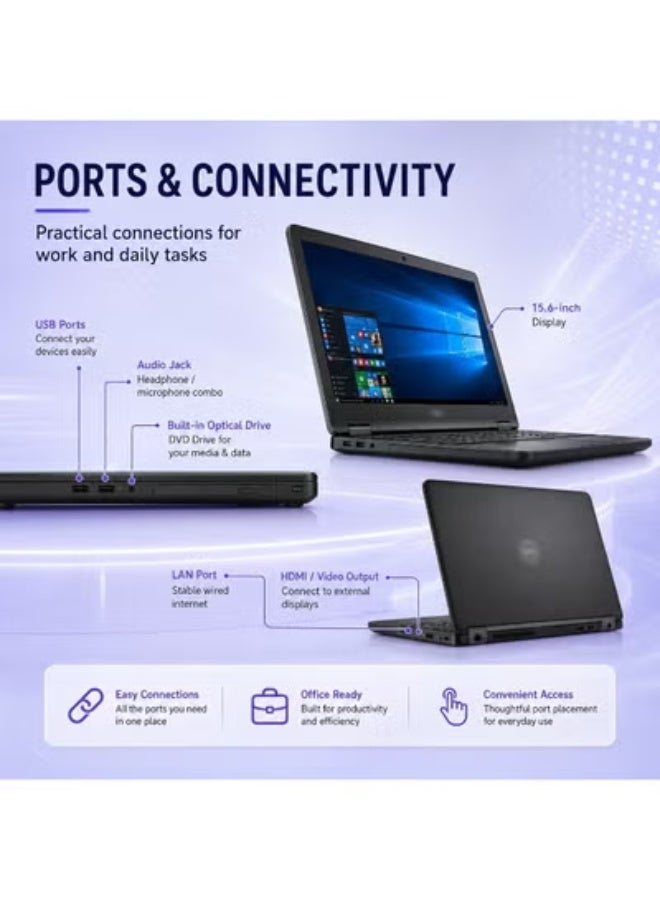 Business Laptop 15.6 Inch Full HD Display, Core i7 Processor, 16GB RAM, 500GB HDD, Integrated Graphics, Includes Laptop Bag, Wireless Mouse and Laptop Stand for Work & Study - Image 2