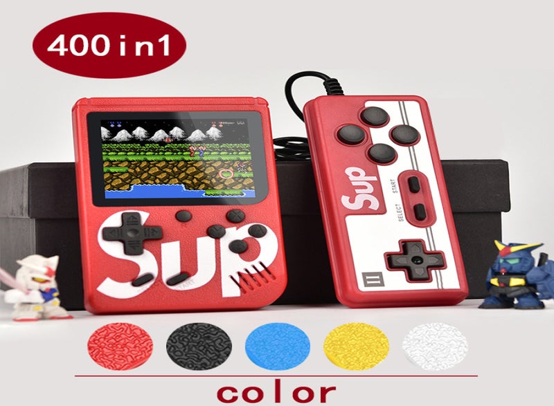 وحدة تحكم ألعاب Douyin sup mini المحمولة باليد 400 في وحدة تحكم ألعاب تلفزيونية للأطفال ذات طابع قديم وحنين SUP400 في وحدة تحكم واحدة باللون الأحمر المزدوج - Image 2