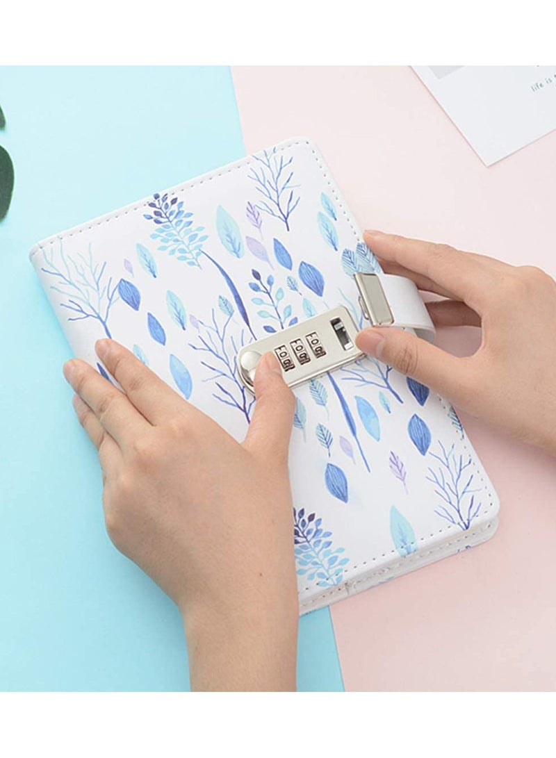 general Combination lock diary journal creative cute notebook digital lock notepad A5 with lock handbook student stationery for writing notes and diary - Image 4