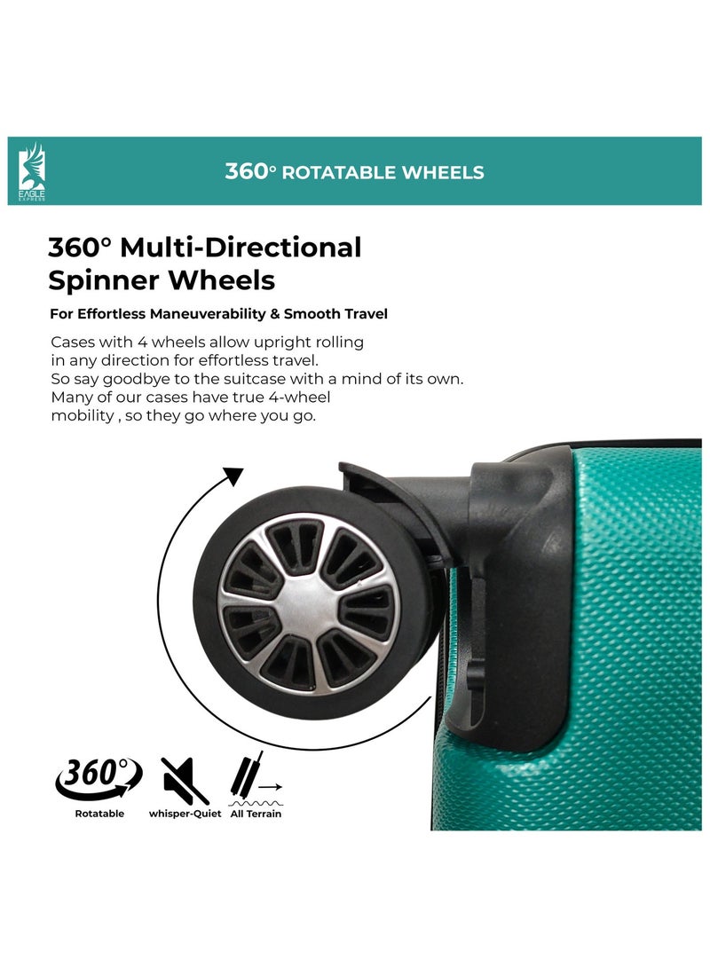 ايجل اكسبريس إيجل إكسبريس باترون حقيبة سفر 24 بوصة - أكوا مارين - تصميم أنيق مع قفل مدمج - ضمان لمدة عام - Image 3