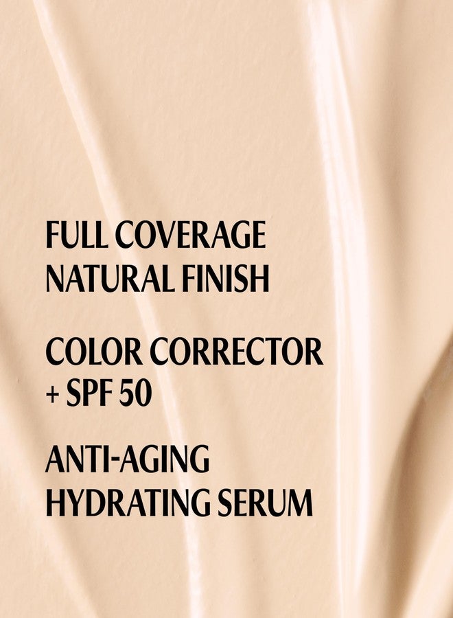آي كوزمتيكس كريم أساس IT Cosmetics CC+ (بيج فاتح) - كريم أساس طبيعي بتغطية كاملة مع عامل حماية من الشمس SPF 50+، مصحح لون البشرة، سيروم مرطب مضاد للشيخوخة، حمض الهيالورونيك + ببتيدات، خفيف الوزن - 30 مل - Image 3