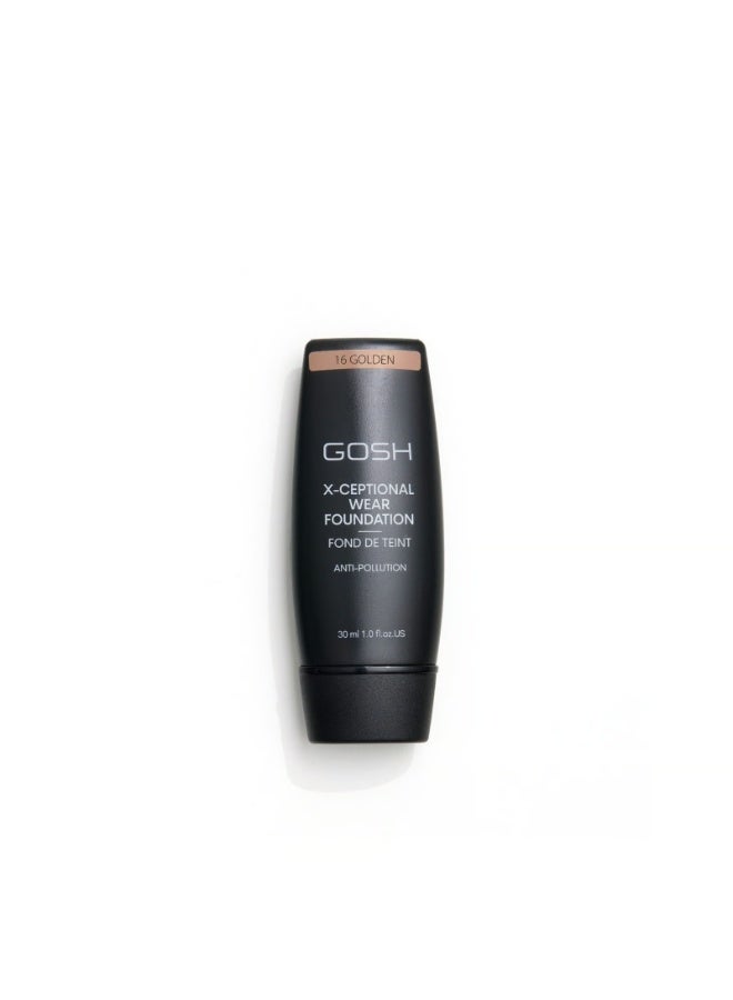 Gosh X-Ceptional Wear Foundation 16 Golden 30ml - Image 1