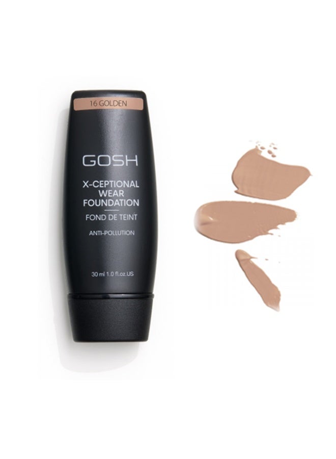 Gosh X-Ceptional Wear Foundation 16 Golden 30ml - Image 2