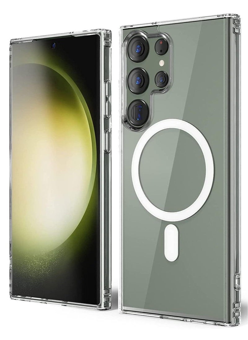 راكسوم متوافق مع Samsung Galaxy S23 Ultra Magnetic Case 6.8 بوصة (2023) امتصاص الصدمات المضاد للخلع النحيف النحيف. - Image 1