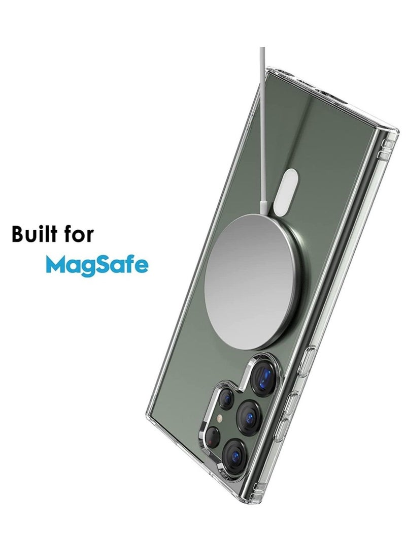 راكسوم متوافق مع Samsung Galaxy S23 Ultra Magnetic Case 6.8 بوصة (2023) امتصاص الصدمات المضاد للخلع النحيف النحيف. - Image 4