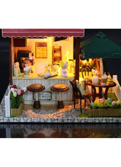 Flever Dollhouse Miniature Diy House Kit Creative Room With Furniture For Romantic Valentine'S Gift (Time Cafe)  - Image 3