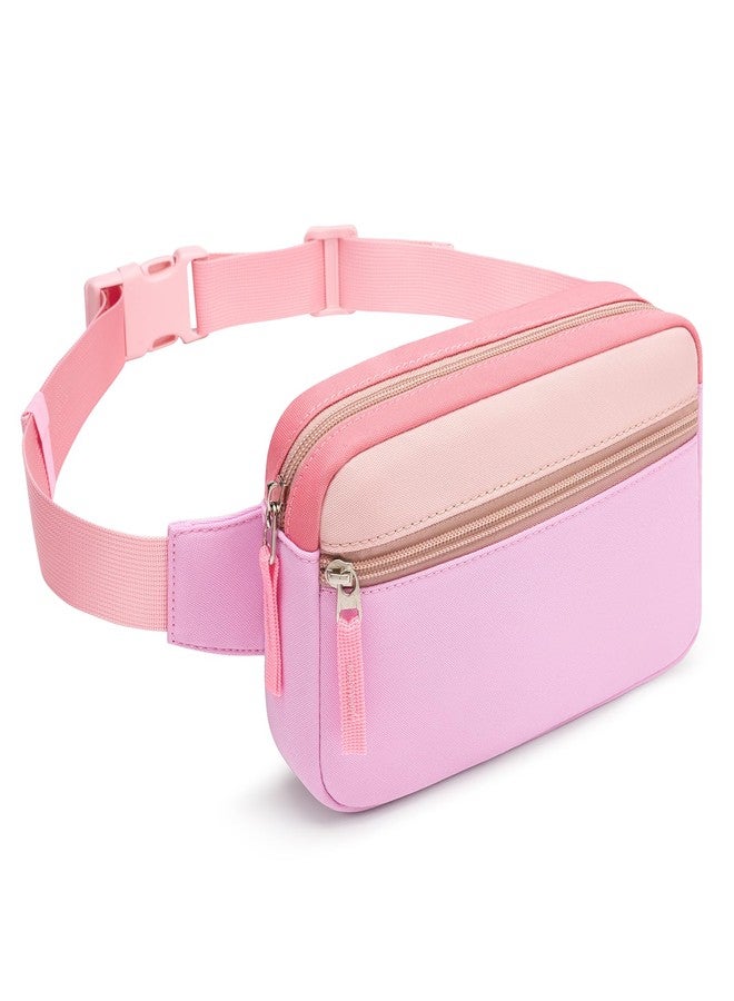 Cotmcor Valentines Day Gifts for Kids: Fanny Pack Birthday Gift for 5 6 7 8 9 10 11 12 Year Old Teen Girls, Preppy Cute Trendy Stuff Colorblock Crossbody Bag Adjustable Belt Bags for Travel Outdoor - Image 1