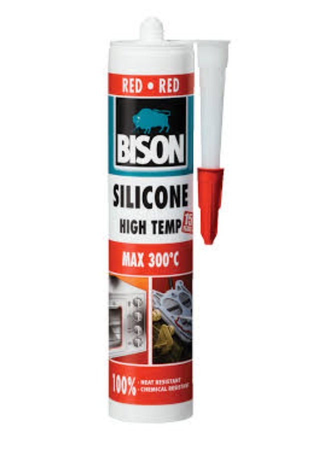 Bison High Temperature Silicone Sealant - Red 280ml