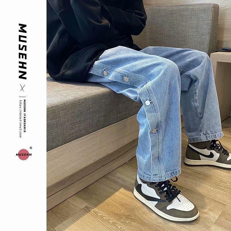 Unisex Classic Denim Jeans Loose Fit Daily Outdoor Wear - Image 3