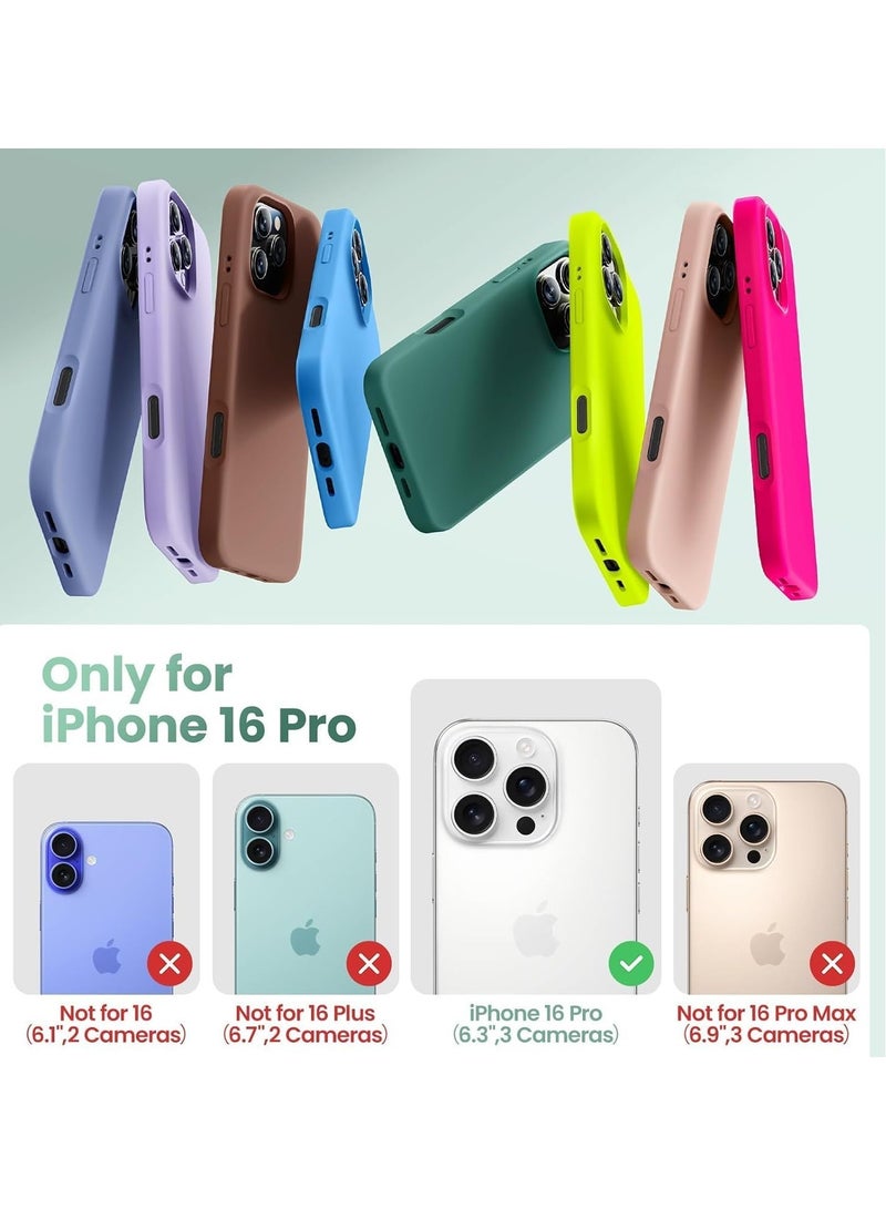 JAJEEK "Premium Soft Liquid Silicone Case for iPhone 16 Pro – Silky Soft Touch Full-Body Protective Bumper (Sandy Pink)" - Image 2