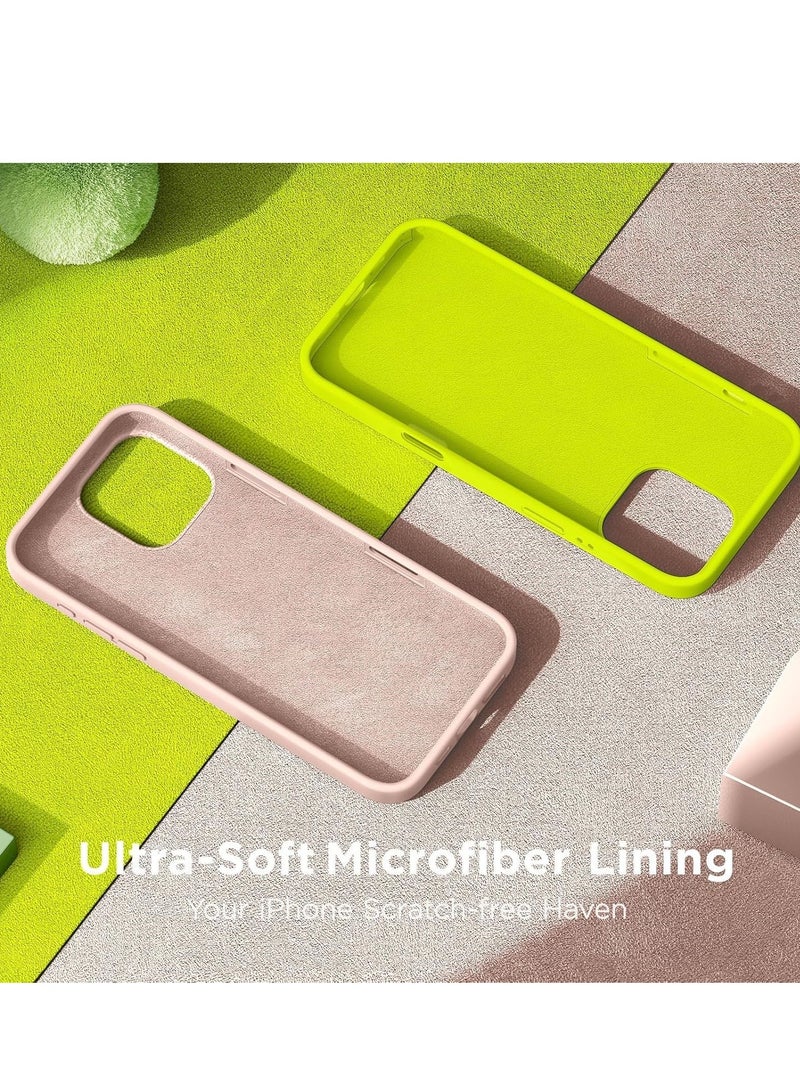 JAJEEK "Premium Soft Liquid Silicone Case for iPhone 16 Pro – Silky Soft Touch Full-Body Protective Bumper (Sandy Pink)" - Image 5