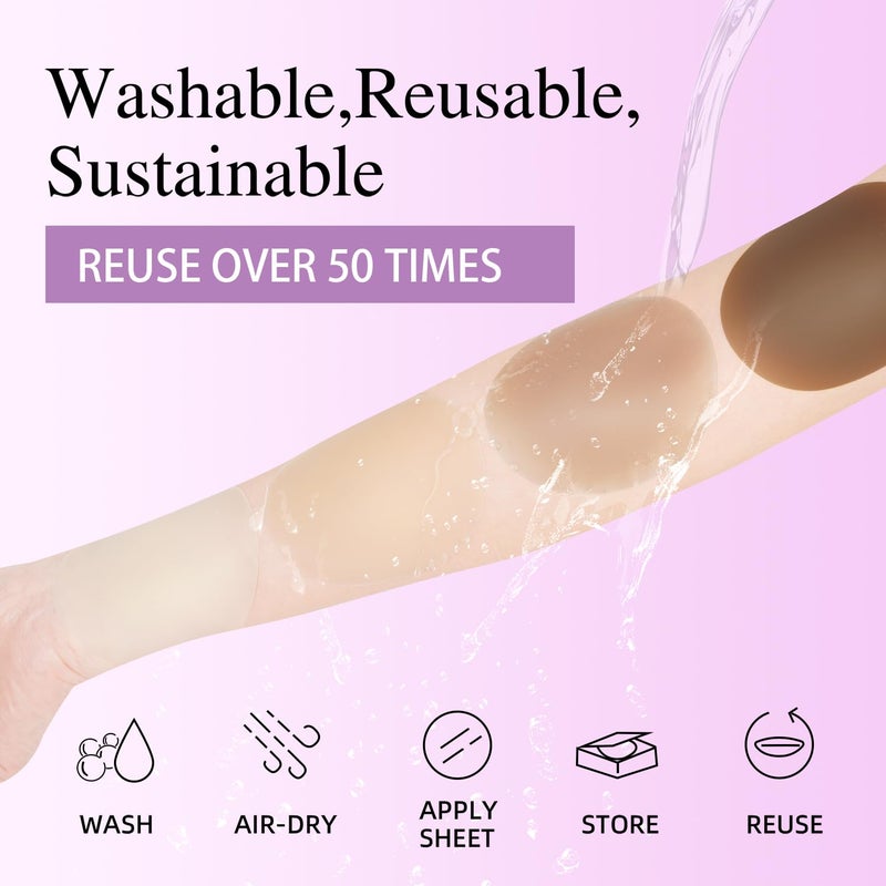 Herlight Nipple Covers for Women â€“ Reusable Sticky, Adhesive Silicone Nipple Covers, Seamless Invisible Washable Design with Travel Box Nude - Image 3