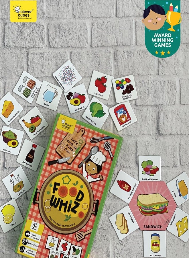 Clever Cubes Food Whiz, Activity Games, Fun Learning Games for Kids, Perfect for Gifts, Multicolour - Image 2
