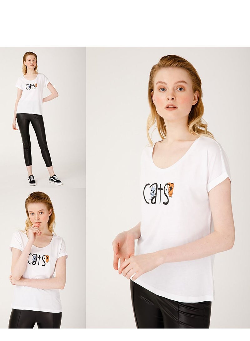 Biggdesign Womens T Shirt  Playful and Stylish, 50% Cotton 50% Modal Fabric Breathable  - Image 4