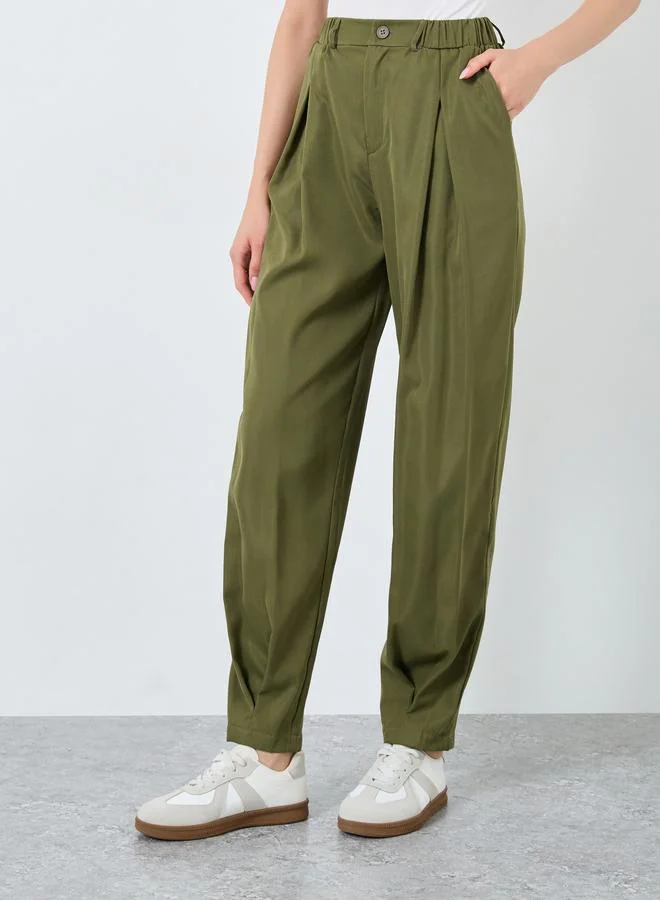 Take Two Take Two Khaki Wide Leg Trousers