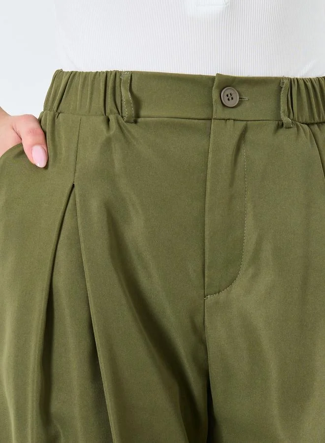 Take Two  Khaki Wide Leg Trousers for Women | Best Price UAE