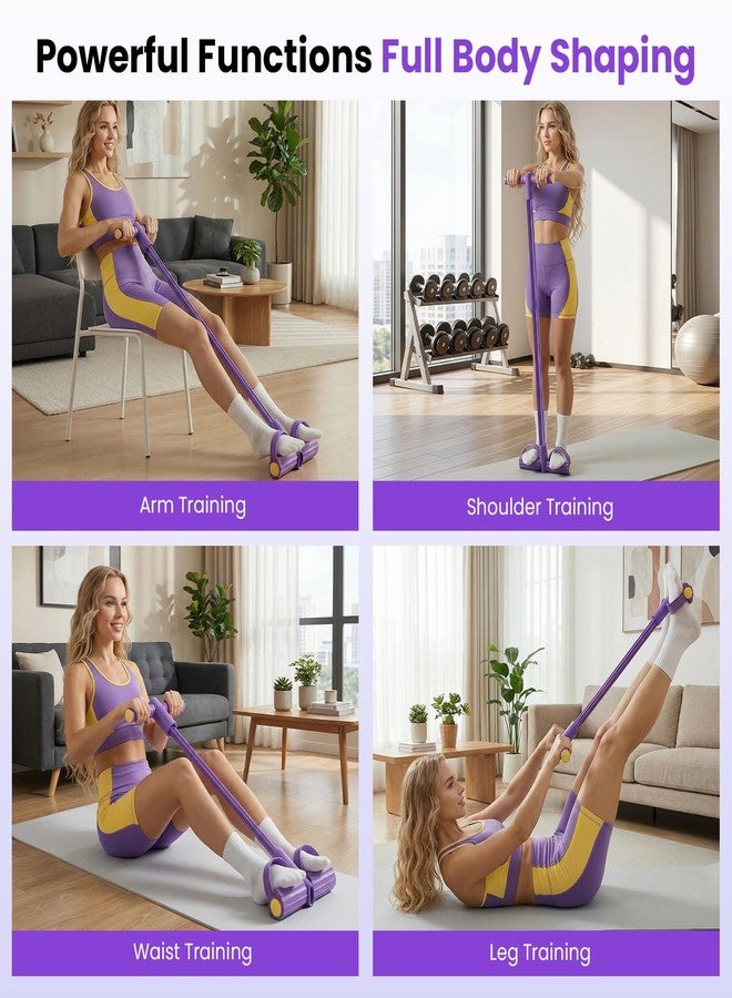PPLJQS 2026 Upgraded 8 - Tube Pedal Resistance Bands with Handles - Ultra - Strong Tension for Full - Body Workout - Ideal for Home, Office & Travel Fitness(Purple) - Image 3