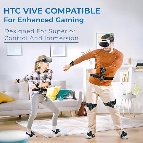 Skywin أحزمة Skywin Vive Tracker لجهاز HTC Vive، 3.0، 2.0، و Ultimate Trackers (حزام خصر واحد، 2 للأقدام، 2 لليدين، 2 للساقين)، تتبع كامل للجسم بشكل آمن ومريح (المتعقبون غير مشمولين) - Image 2