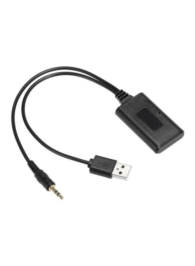 كابل محول وحدة استقبال بلوتوث بواجهة USB، وحزمة أسلاك راديو ستيريو، وكابل موسيقى محول بلوتوث AUX، مناسب لسيارات BMW/Peugeot/Hyundai/Kia - Image 1