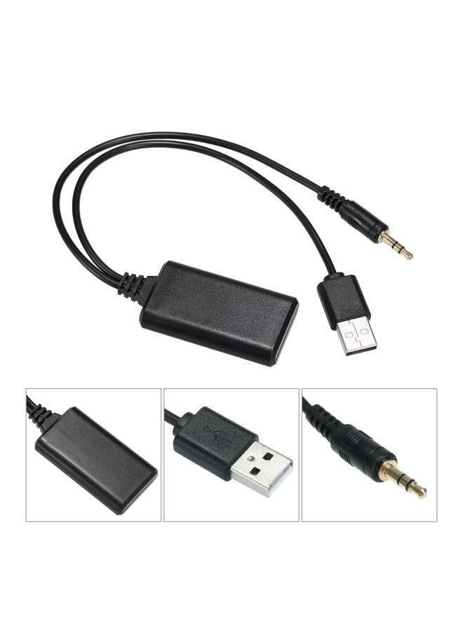 كابل محول وحدة استقبال بلوتوث بواجهة USB، وحزمة أسلاك راديو ستيريو، وكابل موسيقى محول بلوتوث AUX، مناسب لسيارات BMW/Peugeot/Hyundai/Kia - Image 3