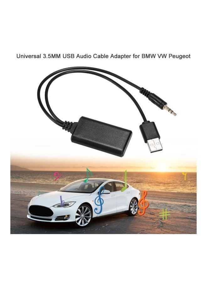 كابل محول وحدة استقبال بلوتوث بواجهة USB، وحزمة أسلاك راديو ستيريو، وكابل موسيقى محول بلوتوث AUX، مناسب لسيارات BMW/Peugeot/Hyundai/Kia - Image 2
