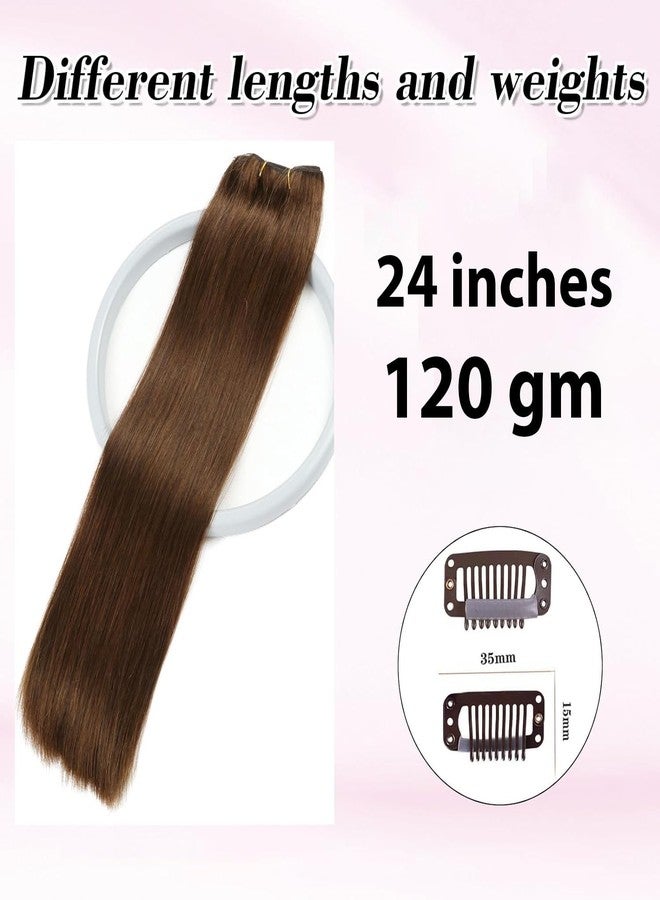 فورين هوليكس وصلات شعر مموجة من فوريين هوليكس، 5 مشابك، للنساء الراغبات في الحصول على شعر مجعد، تغطي ثلاثة أرباع الرأس، شعر مستعار صناعي أسود متدرج اللون مع خصلات فاتحة، بطول 24 بوصة، يتم تثبيته بمشابك. - Image 2