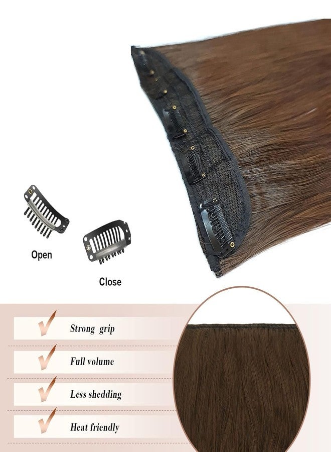 فورين هوليكس وصلات شعر مموجة من فوريين هوليكس، 5 مشابك، للنساء الراغبات في الحصول على شعر مجعد، تغطي ثلاثة أرباع الرأس، شعر مستعار صناعي أسود متدرج اللون مع خصلات فاتحة، بطول 24 بوصة، يتم تثبيته بمشابك. - Image 4