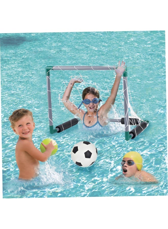 Water Football Set Cooling Floating Pool Soccer Includes 2 Pool Goals, 2 Balls and 1 Pump  - Image 5