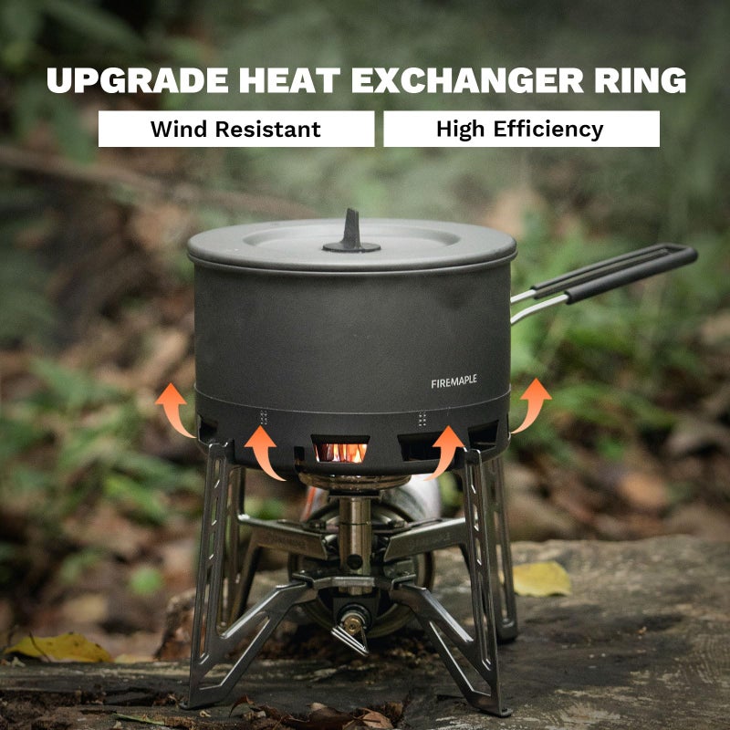 Fire-Maple Petrel Ramen Pot- High Efficiency 800ml Aluminum Camping and Backpacking Pot with Heat-Proof Handle, Portable Compact and Versatility. - Image 4