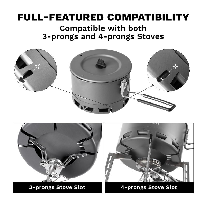 Fire-Maple Petrel Ramen Pot- High Efficiency 800ml Aluminum Camping and Backpacking Pot with Heat-Proof Handle, Portable Compact and Versatility. - Image 3