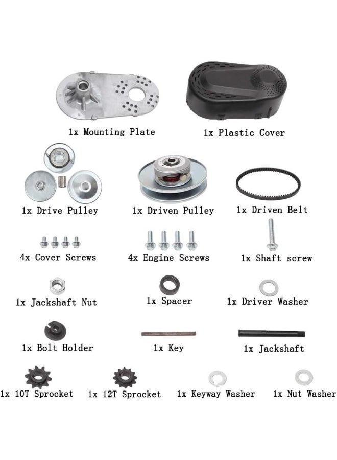 MOOSUN MOOSUN Torque Converter Comet Clutch Go Kart Clutch 1 Inch Replaces Comet TAV2 Manco 10T 40 or 41 and 12T 35 Chain Drive Belt - Image 2