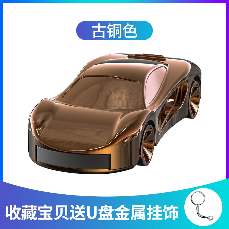 Creative Colorful Sports Car Metal U Disk Car Logo Activities Promotional Gifts Car Usb Lettering - Image 1