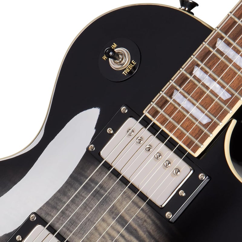 Epiphone Inspired By Gibson Les Paul Tribute Plus Electric Guitar, Ebony Burst - Image 4
