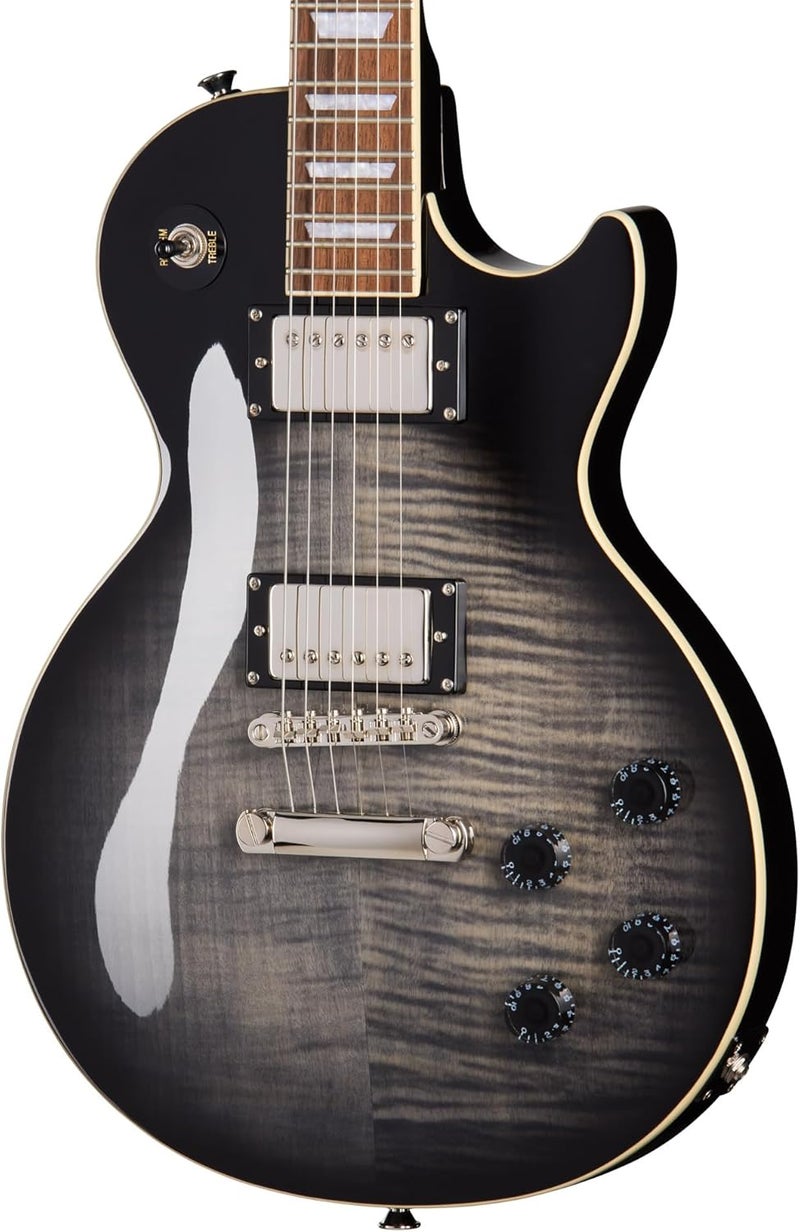 Epiphone Inspired By Gibson Les Paul Tribute Plus Electric Guitar, Ebony Burst - Image 2
