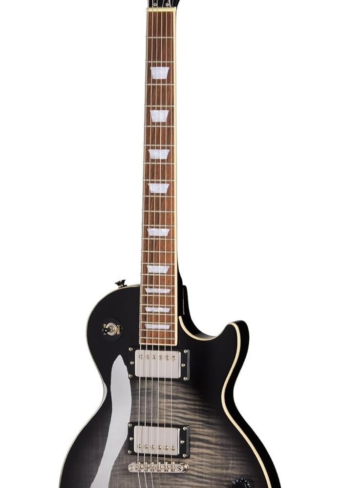 Epiphone Inspired By Gibson Les Paul Tribute Plus Electric Guitar, Ebony Burst - Image 1