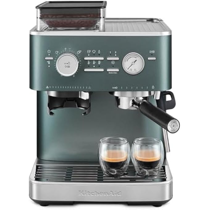 KitchenAid Espresso Collection Semi Automatic Espresso Machine With Burr Grinder  5Kes6551Bjp Juniper - Image 2