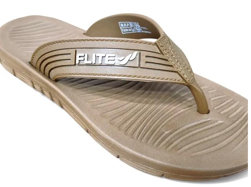 FLITE Thong V-Strap Slippers for Men & Women | Soft Cushioned, Lightweight & Non-Slip Daily Use Chappals (Nutshell, UK Footwear Size System, Adult, Men, Numeric, Medium, 9) - Image 4