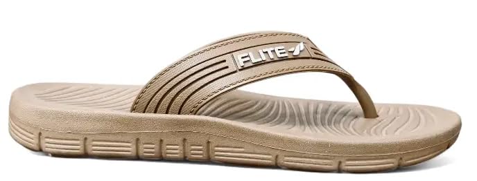 FLITE Thong V-Strap Slippers for Men & Women | Soft Cushioned, Lightweight & Non-Slip Daily Use Chappals (Nutshell, UK Footwear Size System, Adult, Men, Numeric, Medium, 9) - Image 3