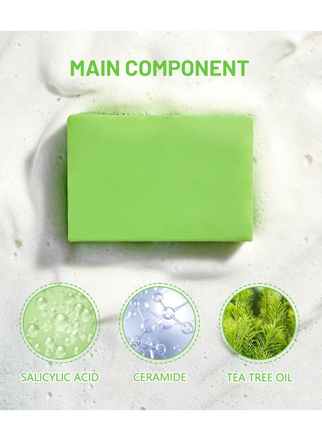 Disaar Salicylic Acid Anti Acne Cleaning Soap, For Face Dry And Natural Oily Skin, Back Acne Lighten, Softening Skin, Removing Acne, Exfoliating, Desalting Acne Mark Moisturizing Skin Cleansing Soap Shower Soap, 100G - Image 3