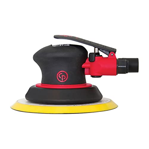 Chicago Pneumatic CP7255 - Air Random Orbital Sander Tool, Home Improvement, Woodworking Tools, Polisher, Rust Removal, Sanding Tool, Non-Vacuum, PSA, 6 Inch (150 mm), 0.28 HP / 210 W - 12000 RPM, One Size, Factory - Image 1