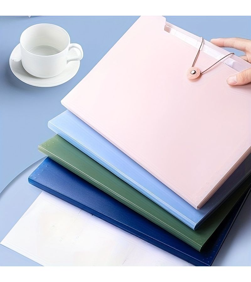 A4 Laminated Accordion Folder 12 Layers Large Capacity Data Booklet For Papers Students Office - Image 3