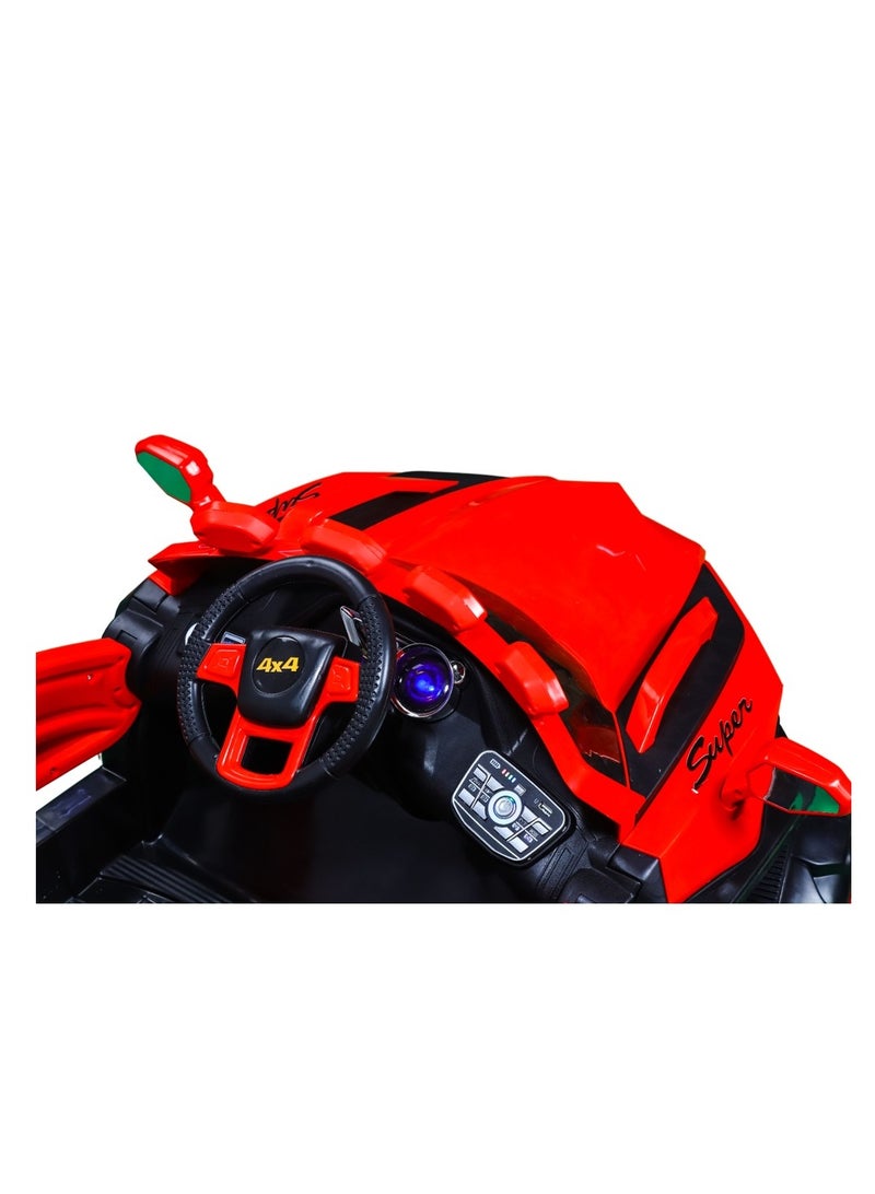 Dream Land Jim Electric Rides on Car for Kids with Remote Control - Red - D-HB137 - Image 4
