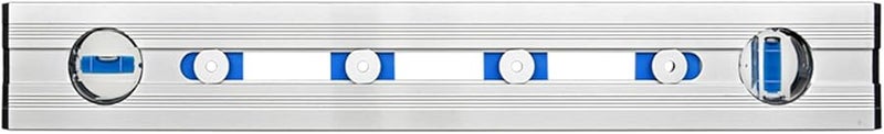 Silver Blue 2 in 1 Drilling Locator and Level Tool Aluminum Hole Position Ruler for Woodworking - Image 1
