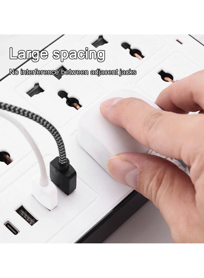 بانفيل وصلة تمديد كهربائية متحركة بستة منافذ USB، من النوع C، مزودة بحماية للأطفال | طول مترين | للاستخدام المنزلي والمكتبي | جودة عالية | سهلة الحمل | ١٠ أمبير | ٢٢٠ فولت | ٢٥٠٠ واط (أبيض) - Image 5