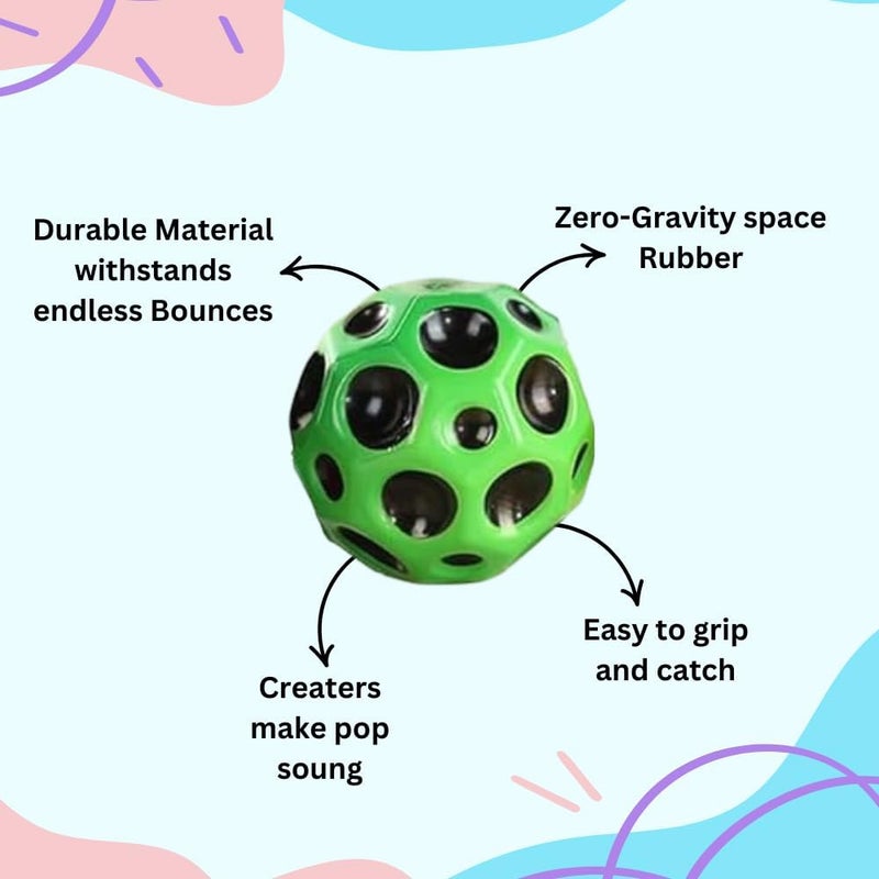 Grès كرة القمر – كرة مطاطية عالية الارتداد للأطفال | قفز مجنون للمتعة في الهواء الطلق | عبوة من 2 - Image 4