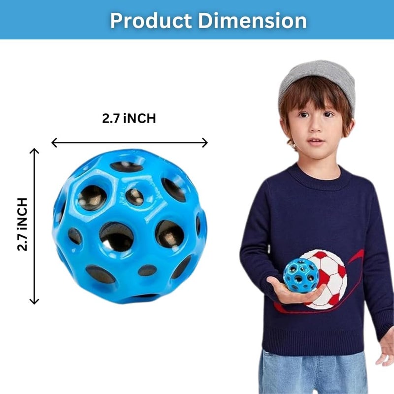 Grès كرة القمر – كرة مطاطية عالية الارتداد للأطفال | قفز مجنون للمتعة في الهواء الطلق | عبوة من 2 - Image 2