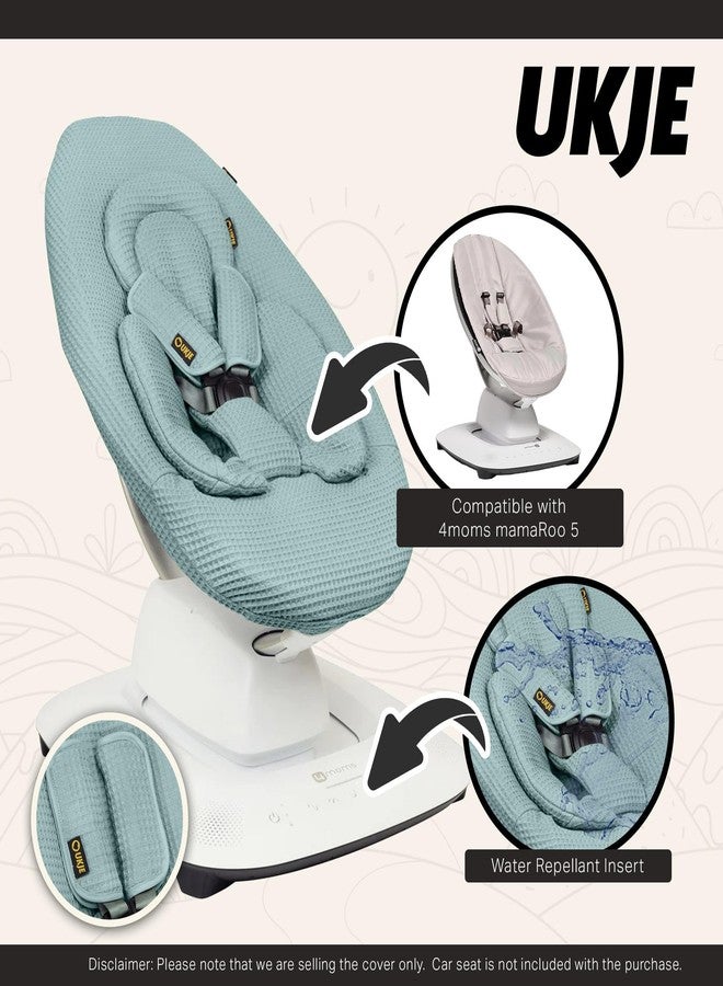 Ukje Swing Insert Rocker Cover Compatible with 4moms mamaRoo 5 Rockaroo Swing, Swing Accessories with Reversible Design, Easy to Install, Handmade in Europe - Jade - Image 4